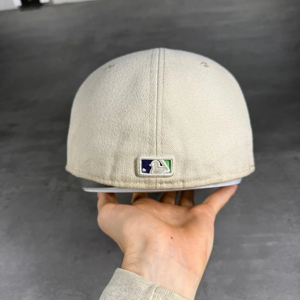 New Era Miami Marlins Hat 7 3/8 Stone Cream Clown Pack Carnival Fair 59Fifty Cap